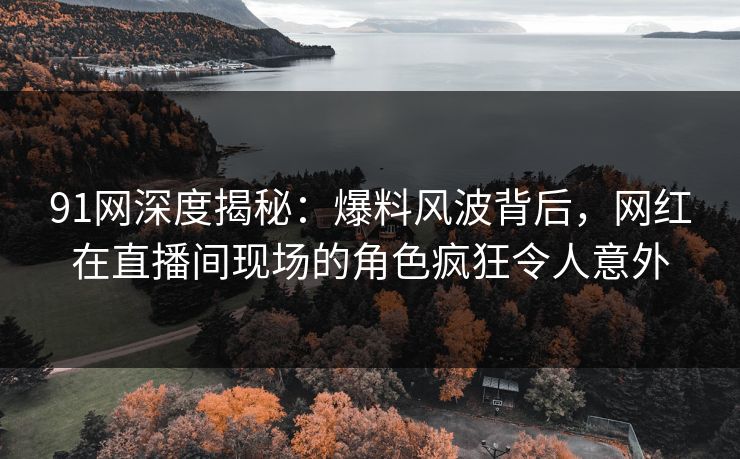 91网深度揭秘：爆料风波背后，网红在直播间现场的角色疯狂令人意外